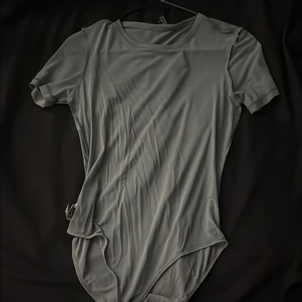 Green sheer Short Sleeve Bodysuit